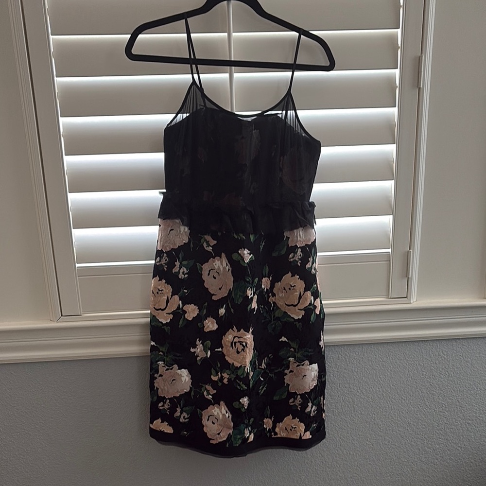 Club Monaco Sheer Top and Floral Dress - 2